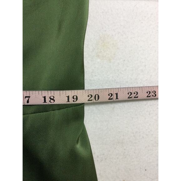 FORMAL PARTY 18 2X Plus Green Olive one shoulder mermaid maxi dress NEW B70 - Picture 8 of 10